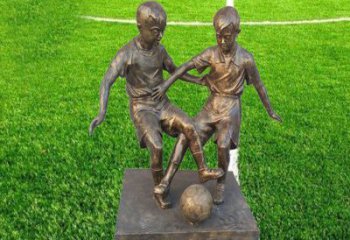 商丘金属足球雕塑，展现童真烂漫！