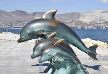 商丘铜雕海豚母子，精美细腻，打造浪漫海洋