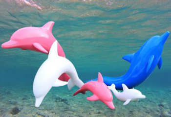 商丘海豚玻璃钢彩绘雕塑–彰显唯美与深情