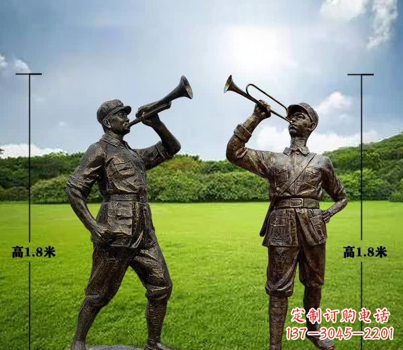 商丘红色文化主题红军铜雕112