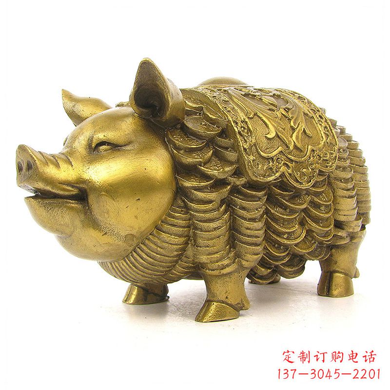 商丘欢迎招财猪,用黄铜打造新年祝福