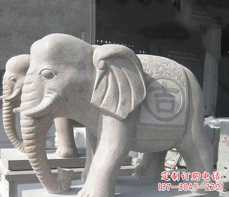 商丘吉祥大理石大象石雕
