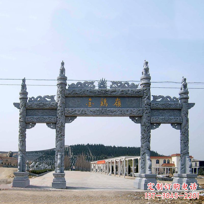 商丘金鸡岭景区石雕牌坊