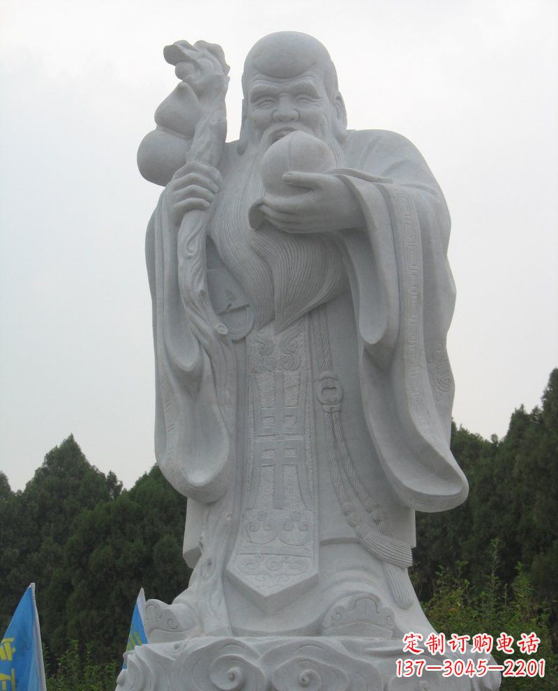 商丘景区大理石老寿星雕塑