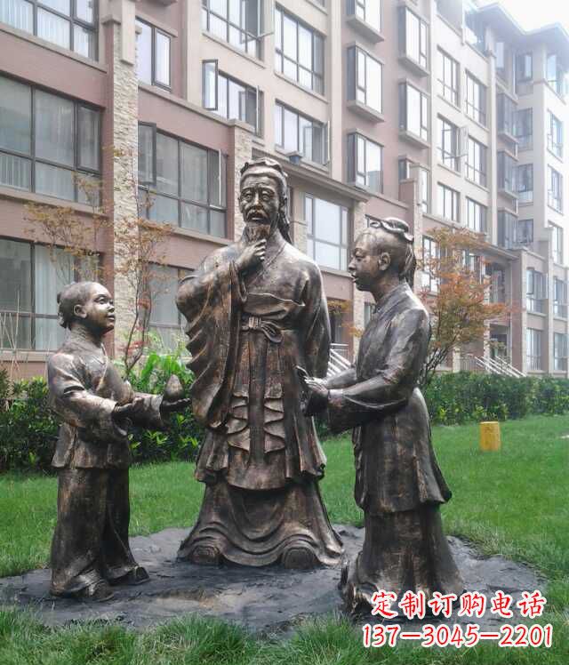 商丘孔融让梨古代人物雕塑
