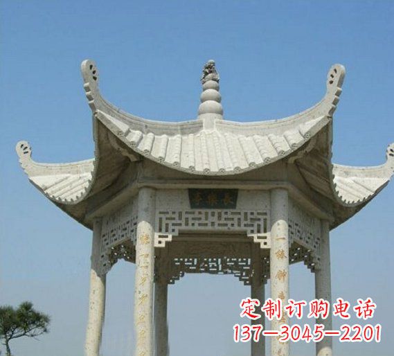商丘领雕塑-凉亭石雕定制厂家
