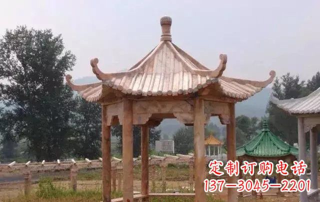 商丘营造古朴悠然的凉亭石雕