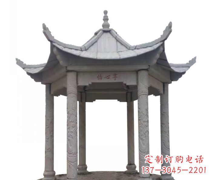 商丘精美凉亭石雕–精细雕刻制作精致的艺术品