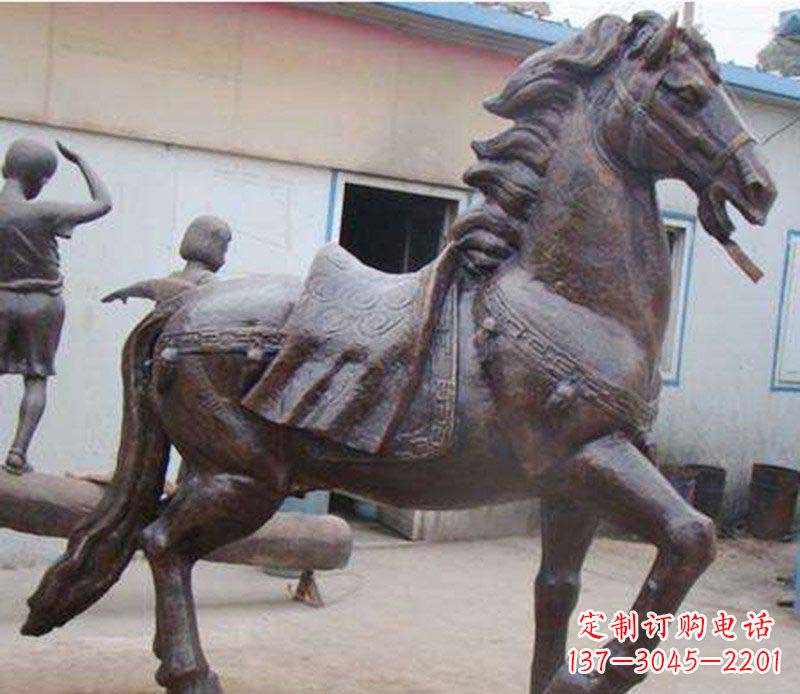商丘马公园动物铜雕