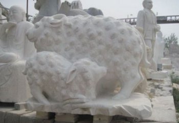 商丘中领雕塑：绵羊雕塑，汉白玉精美手工制作