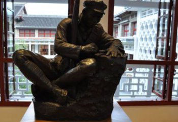 商丘铜雕红军战士纪念雕塑，烈士镌刻永恒记忆