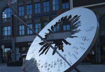 商丘传统与现代完美结合的户外日晷雕塑