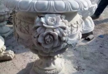 商丘花朵浮雕欧式花钵石雕