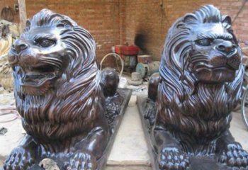商丘汇丰狮子铜雕塑是由中领雕塑制作的一款狮子…