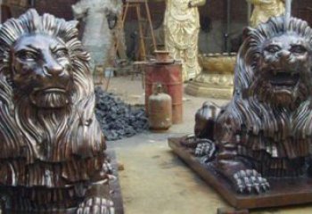 商丘汇丰铜狮子雕塑，令人叹为观止