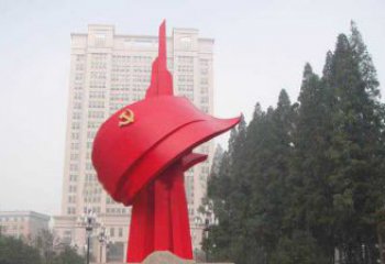 商丘不锈钢抽象党旗雕塑，象征着祖国力量