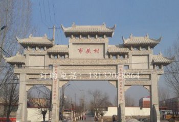 商丘景区三门七楼石雕牌坊——精美绝伦的牌坊雕塑