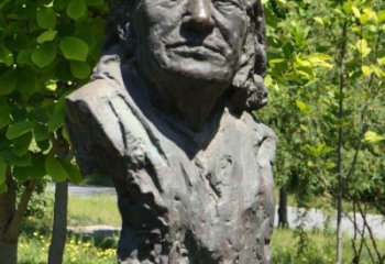 商丘李斯特铜雕头像-匈牙利钢琴之王，世界著名作曲家公园雕塑