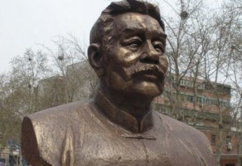 商丘鲁迅头像校园名人铜雕，传承文化，缔造经典