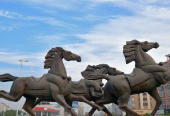 商丘马广场动物铜雕塑，精致细腻魅力无穷