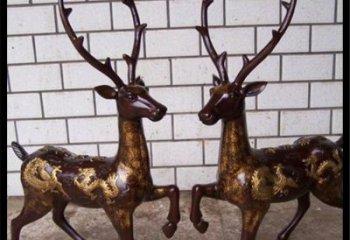 商丘中领雕塑梅花鹿玻璃钢动物雕塑是一款造型精…