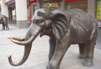商丘祥和如意的铜制大象雕塑