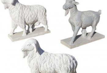 商丘绵羊石雕公园动物雕塑-精致耐用的绵羊雕塑