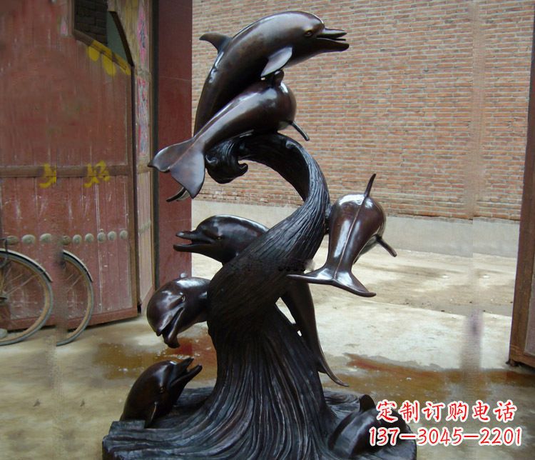 商丘尊贵华丽的海豚雕塑