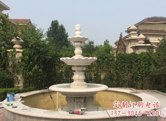 商丘三层喷泉公园石雕 (2)