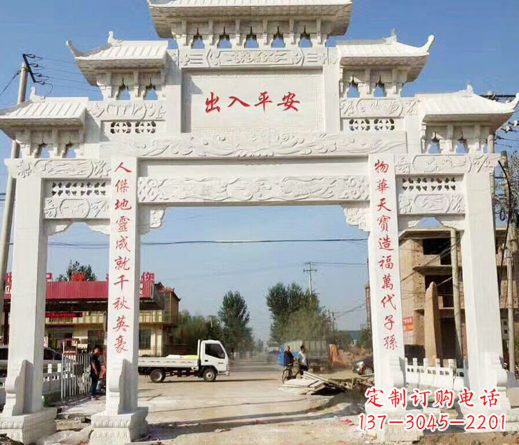 商丘三门石牌坊石雕艺术