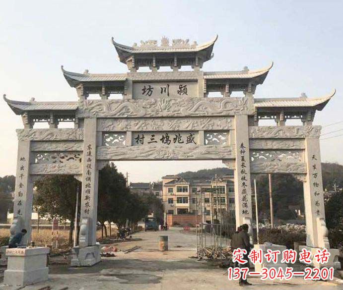 商丘特色大理石牌坊雕塑