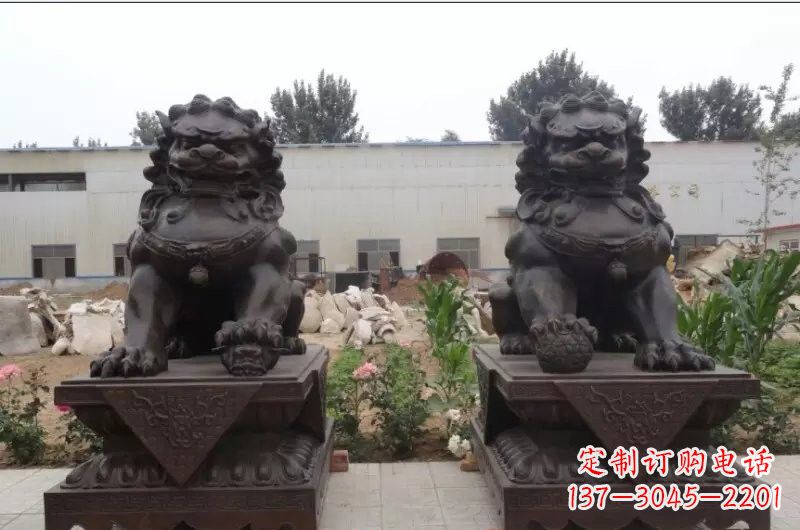 商丘狮子铜雕像