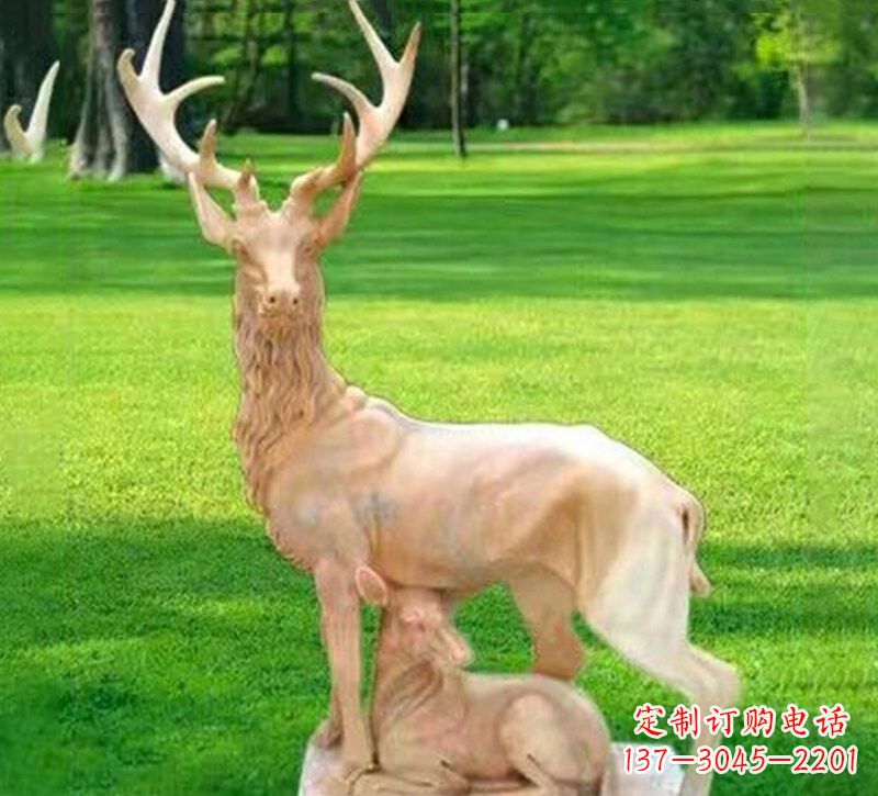 商丘石雕鹿动物雕塑