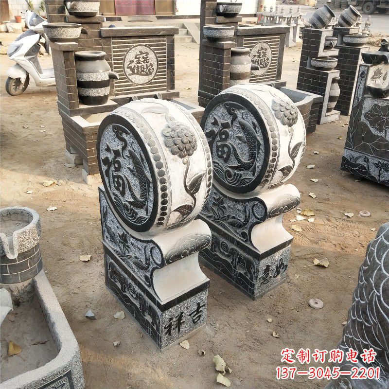 商丘石雕青石门墩雕塑