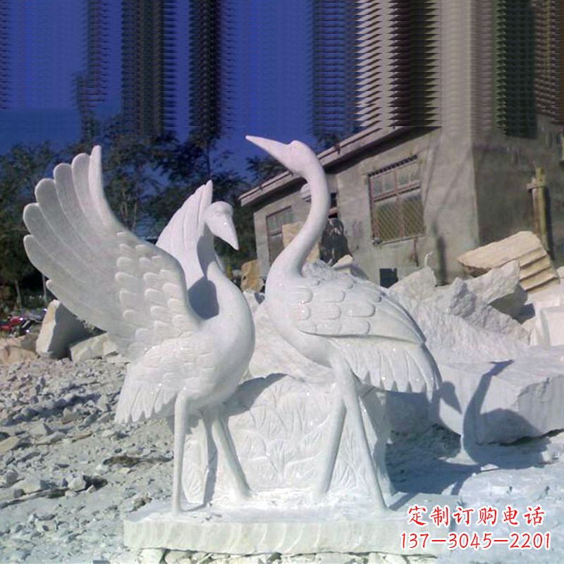 商丘石雕仙鹤低头