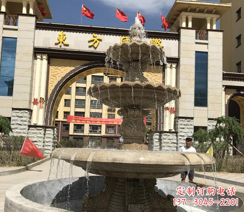 商丘石雕小区大型喷泉雕塑