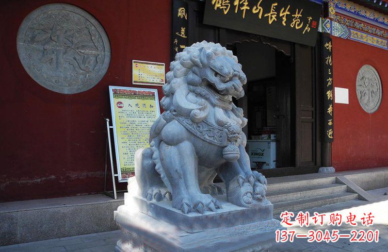 商丘石狮子寺庙门口石雕
