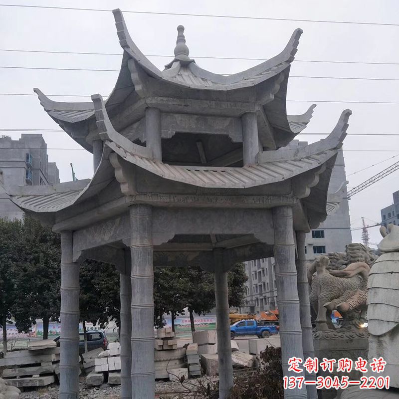商丘双层八角石雕凉亭