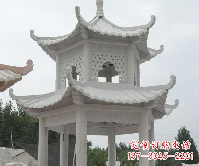 商丘双层大理石凉亭石雕