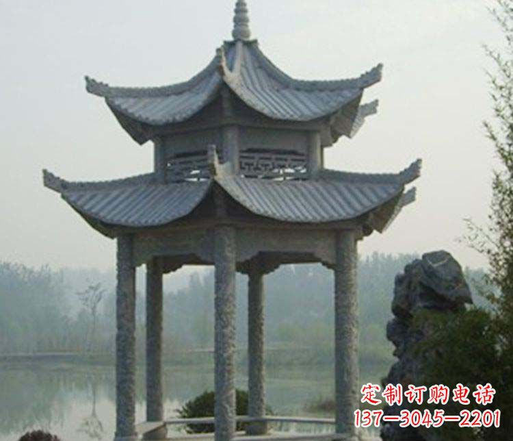 商丘双层仿古凉亭石雕_2