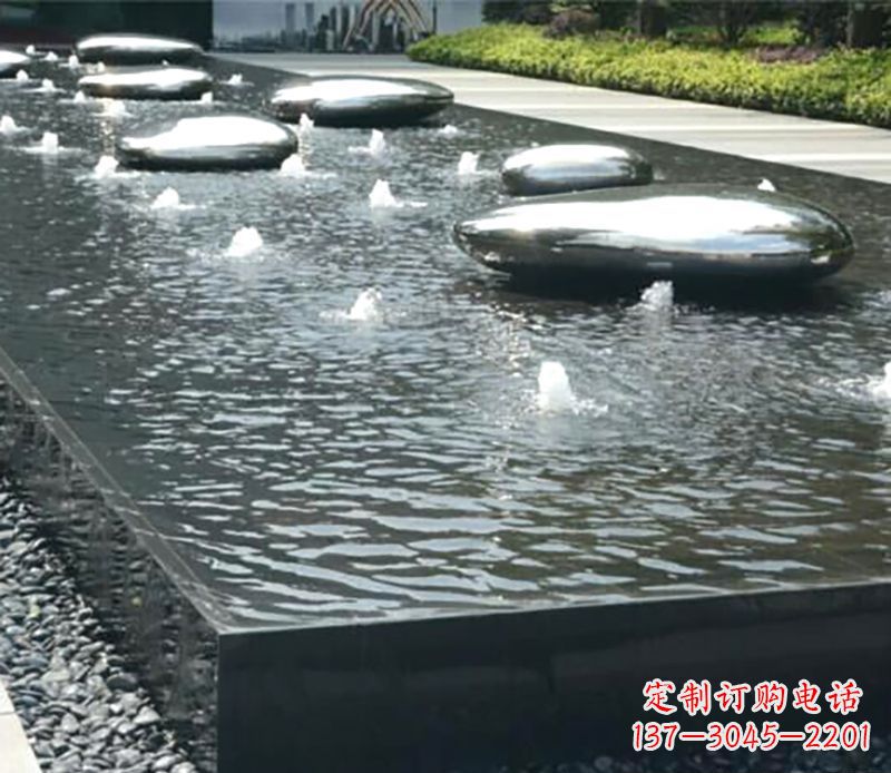 商丘水滴水池不锈钢雕塑