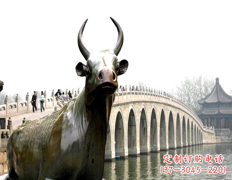 商丘水牛铜雕景观