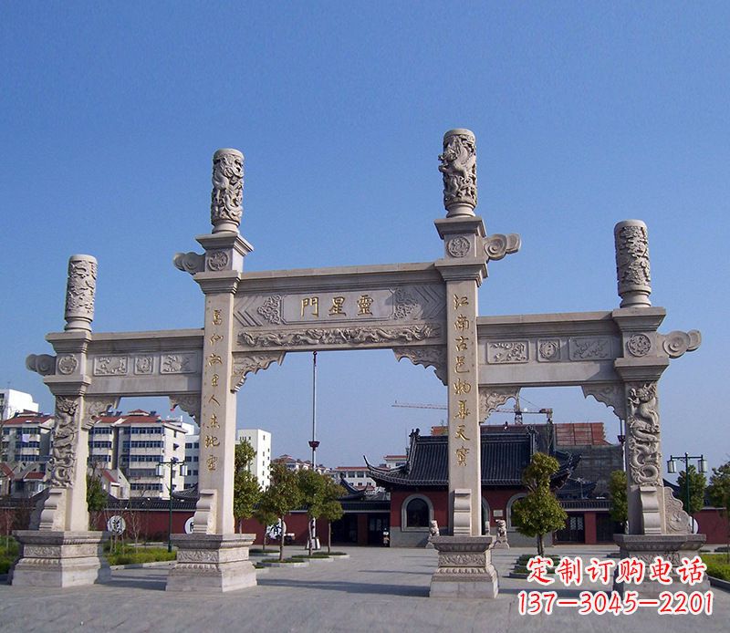商丘寺庙景观石牌坊