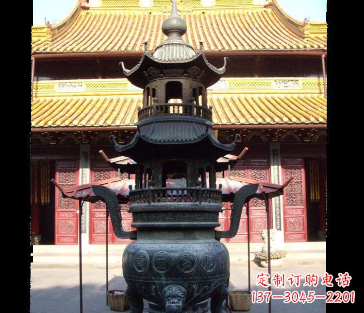 商丘寺庙景观香炉铜雕