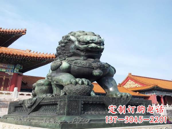 商丘寺庙青铜狮子