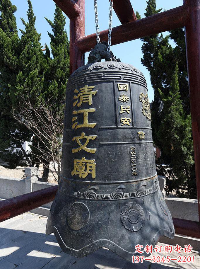 商丘寺庙铜钟雕塑 (5)