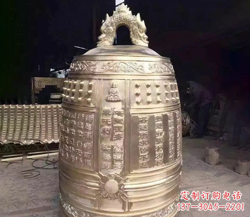 商丘寺庙铜钟雕塑 (3)