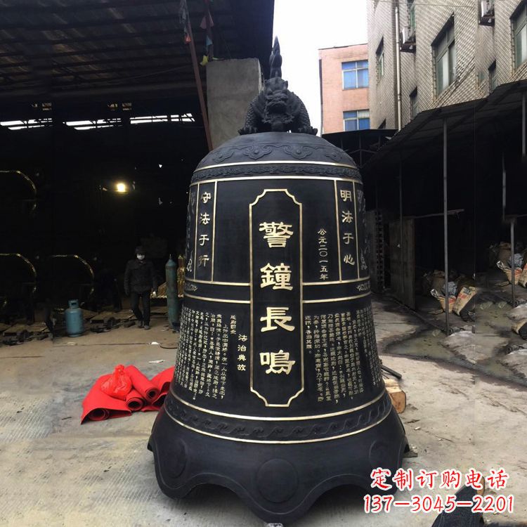 商丘寺庙铜钟雕塑