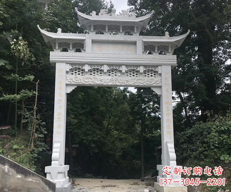 商丘寺院牌坊石雕