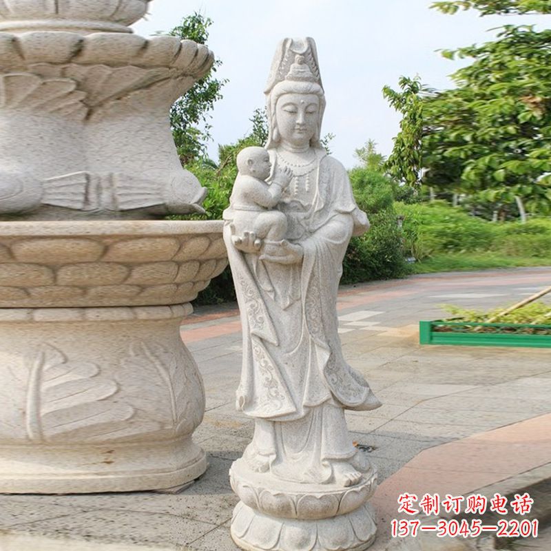 商丘送子观音汉白玉石雕